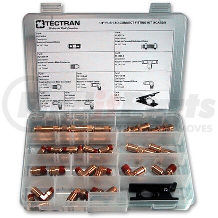 Tectran CAB25 PUSHLOK KIT  PLASTIC KIT-1/4PUSHLOK FTGS."