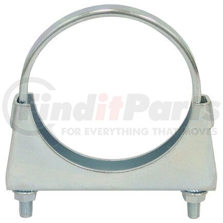 Tectran MUC4F Exhaust Muffler Clamp - 4 in. O.D, Zinc Plated, Flat Band, with U-Bolt and Band