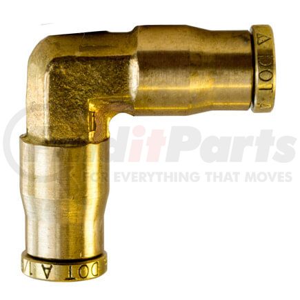 Tectran PL1365-4 Air Brake Air Line Union - Brass, 1/4 in. Tube Size, Push-Lock