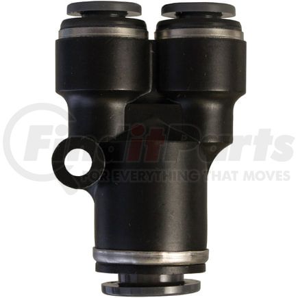 Tectran QL1363444 Push-On Hose Fitting - 1/4 in. Tube A, 1/4 in. Tube B, Y-Union, Composite