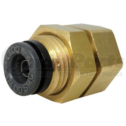 Tectran QL1386-4A Bulkhead Union Fitting - 1/4 in. Tube, 1/8 in. Thread, Composite, Push-Lock