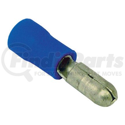 Tectran TBSP156 Male Bullet Connector - Blue, 16-14 Wire Gauge, Vinyl, 0.156 in. diameter