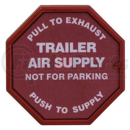 Tectran TV20900 Trailer Air Brake Air Supply Knob - Red, Octagon, 3/8 in. Shaft, for Trailer Air Supply