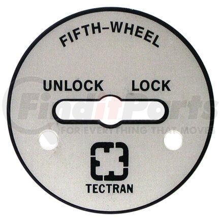 Tectran TV229011 Air Brake Air Valve Nameplate - Fifth Wheel