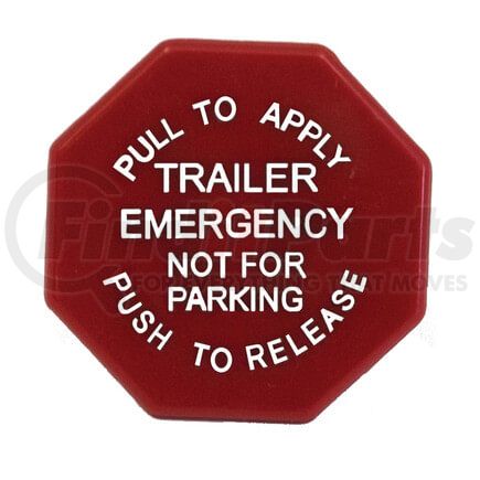 Tectran TV248435 Trailer Air Brake Air Supply Knob - Red, Octagon, 3/8 in. Shaft, for Trailler Emergency