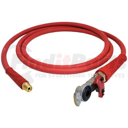 Tectran 13R12401 3/8" Air Brake Red Jumper Hose with FLEXGrip-HD Handle and Aluminum Gladhand, 12 ft. Long