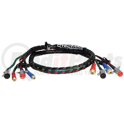 Tectran 169103 Air Brake Hose and Power Cable Assembly - 10 ft. 4-in-1, Horizontal Dual Pole, Dual Cable