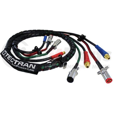 Tectran 169107D Air Brake Hose and Power Cable Assembly - 10 ft. Double Dual Tractor and Trailer End