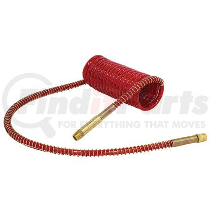 Tectran 16B1540RH Vortecx Red Armorcoil with Brass Handles, 15 ft., 40" x 12" Leads, 1/2" Tube OD