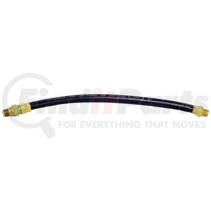 Tectran 18116 16" Single Swivel End Air Brake Hose Assembly, 1/2" Hose ID, 3/8" End Fittings