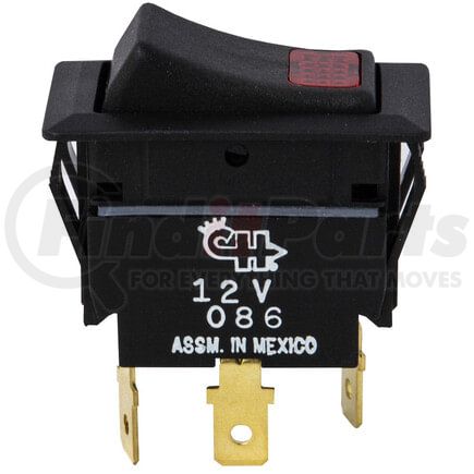 Tectran 19-0110 Rocker Switch - 12VDC, 25 AMP, ON-OFF, 3 Blade, Dependent, Large Red Light, S.P.S.T.