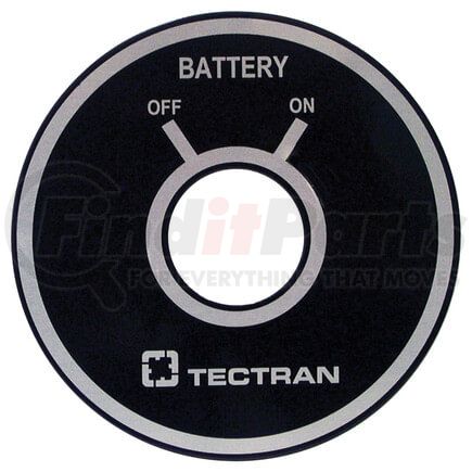 Tectran 19-1045P Battery Disconnect Switch Plate Face - Black, OFF-ON