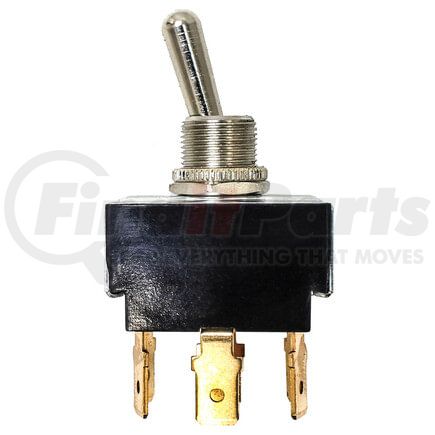 Tectran 19-1403Q Toggle Switch - 12V, 20 AMP, Mom.ON-OFF-ON, 6 Blade, Chrome Knob, D.P.D.T