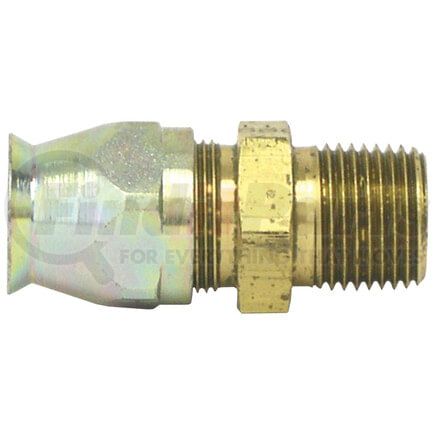 Tectran 19DS-1212 Air Brake Air Line Fitting - Brass, 3/4 in. O.D, Straight Tube, for Discharge Hose