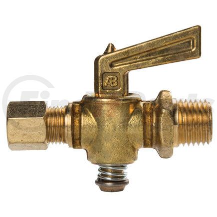 Tectran 2068-4B Air Brake Air Shut-Off Petcock - Brass, 1/4 inches O.D, Compression to Male Pipe