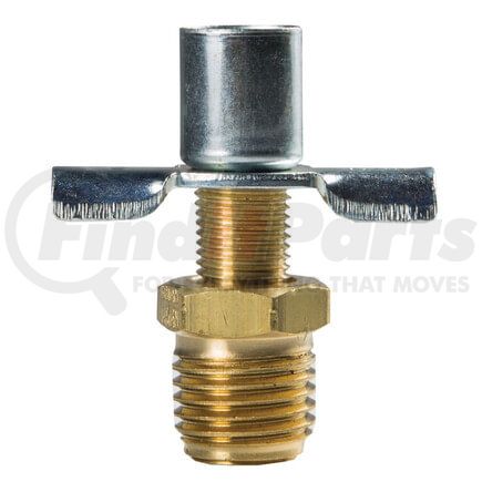 Tectran 239-B Air Brake Air Shut-Off Petcock - Brass, 1/4 in. Pipe Thread, External, Extended Drain