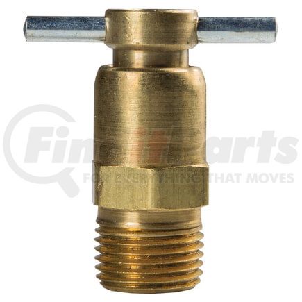 Tectran 242-A Air Brake Air Shut-Off Petcock - Brass, 1/8 in. Pipe Thread, Needle Seat