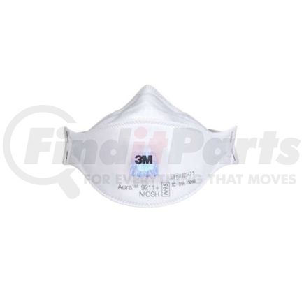 3M 7100303148 Face Mask - N95, Aura™ Particulate Respirator 9211+, Cool Flow™