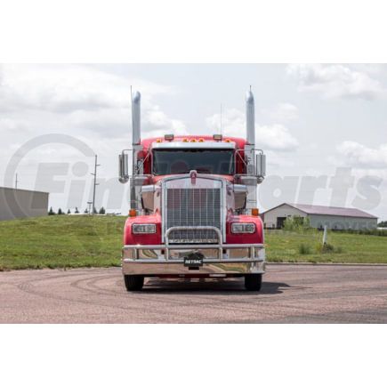 Retrac Mirror 205500 Tuff Guard Truck Grill Bumper Guard, High-Polish, Stainless Steel, Polished, 14 Ga., 3" 15°