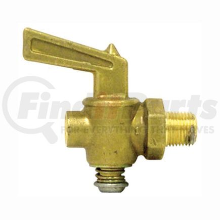 Tectran 241-B-R Air Brake Air Shut-Off Petcock - Brass, 1/4 in. Pipe Thread, Drain Cock