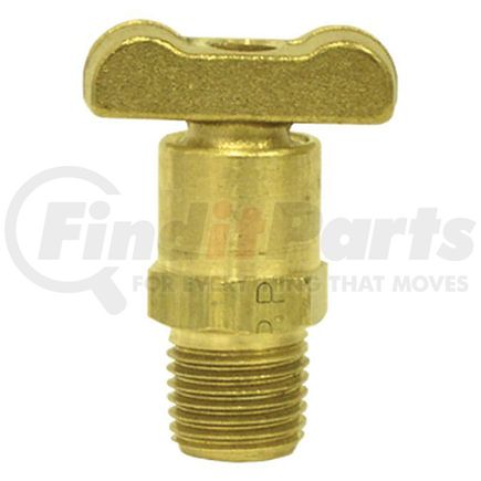 Tectran 242-B Air Brake Air Shut-Off Petcock - Brass, Needle Seat