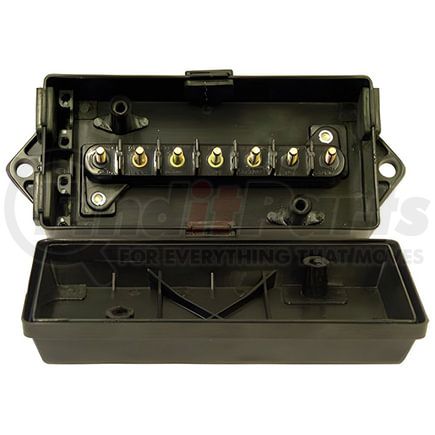 Tectran 38013 Junction Box - Black, 7-Way, Heavy-Wall Design, with 7 Stud Terminal Strip