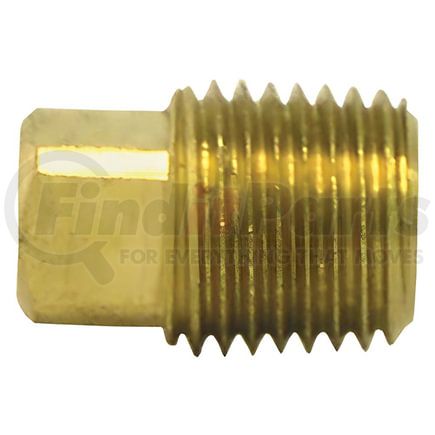 Tectran 88070 Air Brake Pipe Head Plug - Brass, 3/8 in. Pipe Thread Size, Square Head Plug