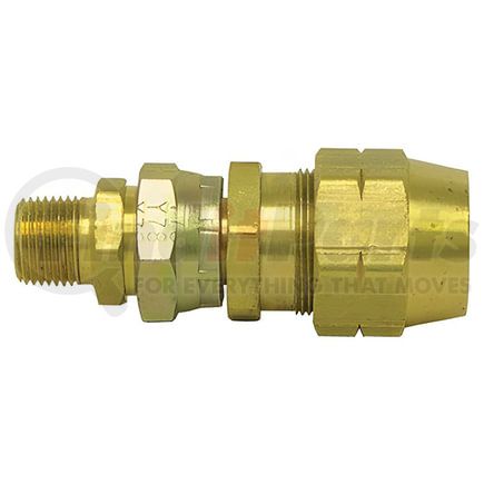 Tectran 84036 Air Brake Air Line Fitting - Brass, 3/8 in. Hose I.D, Swivel Type, D.O.T