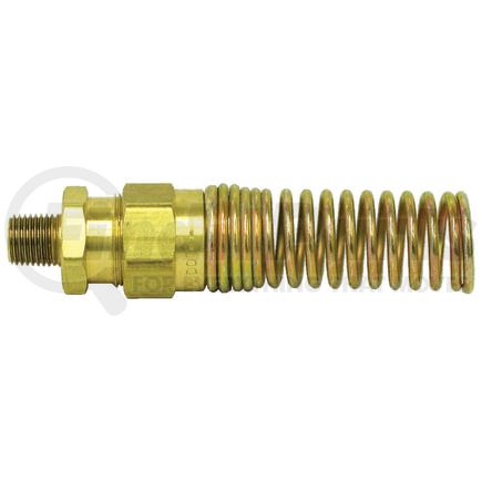 Tectran 103 Pipe Fitting - 3/8 in. I.D Hose, 3/8 in. Pipe Thread, with Spring Guard