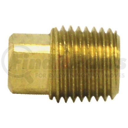 Tectran 109-B Air Brake Pipe Head Plug - Brass, 1/4 in. Pipe Thread Size, Square Head Plug