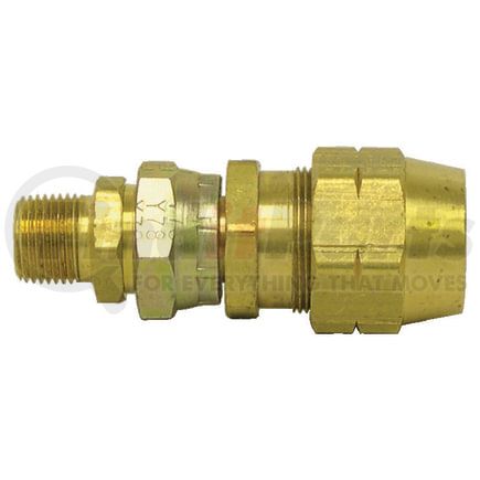 Tectran 1106 Air Brake Air Line Fitting - Brass, 3/8 in. Hose I.D, Swivel Type, D.O.T