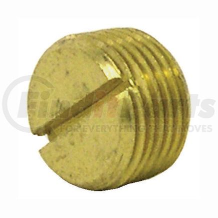 Tectran 117-B Air Brake Pipe Head Plug - Brass, 1/4 inches Pipe Thread, Slotted