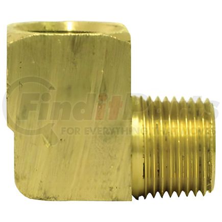 Tectran 88137 Air Brake Air Line Tee - Brass, 1/4 in. Pipe Thread, Extruded, 90 deg. Street