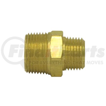 Tectran 88188 Air Brake Reduction Nipple - Brass, 1/2 in. Pipe Thread A, 1/2 in. Pipe Thread B