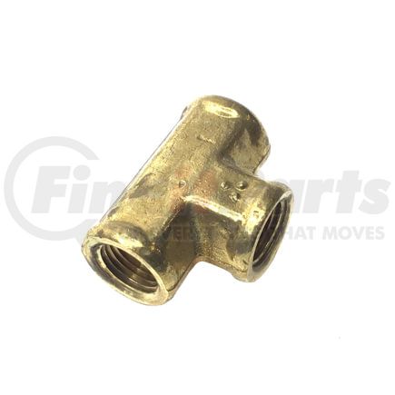 Tectran 88016 Air Brake Pipe Tee - Brass, 1/8 inches Pipe Thread, Forged