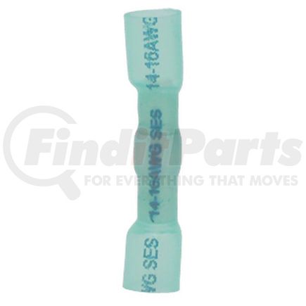 Tectran TBBSC Butt Connector - Blue, 16-14 Wire Gauge, Crimp, Solder and Shrink