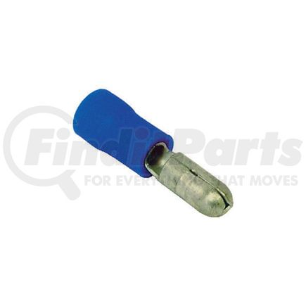 Tectran TBSP180 Male Bullet Connector - Blue, 16-14 Wire Gauge, Vinyl, 0.180 in. diameter