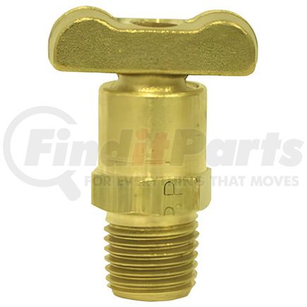 Tectran 90040 Air Brake Air Shut-Off Petcock - Brass, Needle Seat