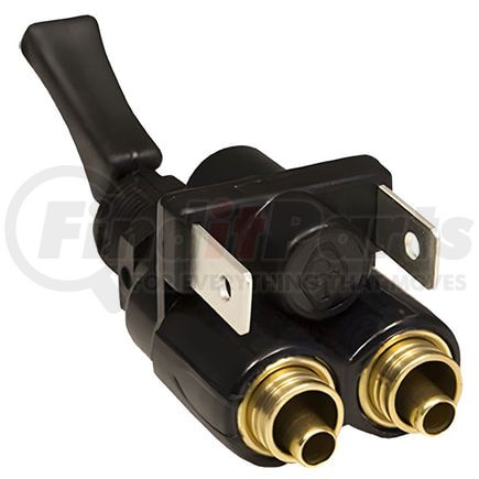 Tectran 14613 Air Brake Toggle Control Valve - 3-Way, Paddle Type, Air-Electric 1/4 In. Blade