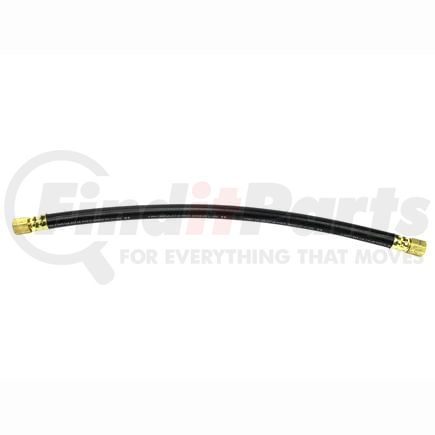 Tectran 21939 1/2" Air Brake Chamber Hose, 24 in. Long, with 1/2" 45-Deg Flare Dual Swivel Fittings