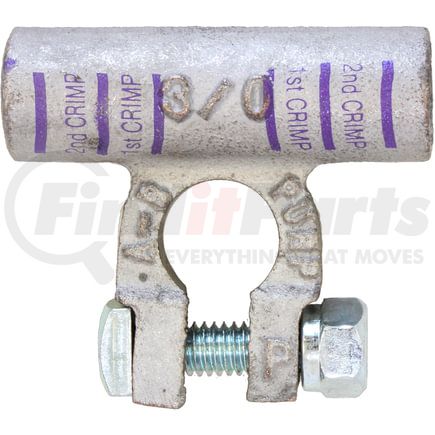 Tectran 5014-3/0P Battery Terminal - 3/0 Gauge, Purple, Positive, Flag Clamp, Cast Copper