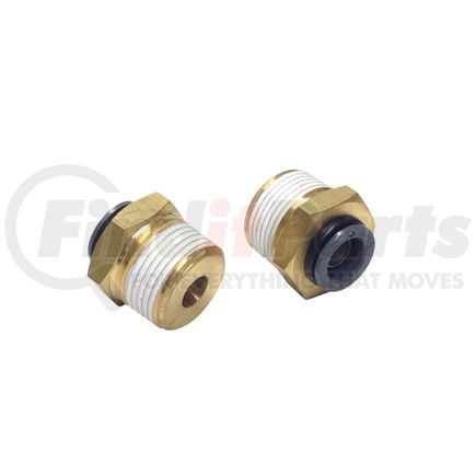 Tectran 85475 DOT Male Push-Lock Composite Connector Fitting, 1/2" Tube Size, 3/4" Pipe Thread