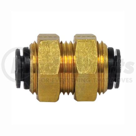 Tectran QL1377-4 Air Brake Air Line Union - 1/4 in. Tube Size, Composite Push-Lock, Bulkhead