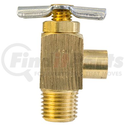 Tectran 40120-WHD Air Brake Air Shut-Off Petcock - Brass, 1/4 in. Male Pipe, , Angle Bib Drain