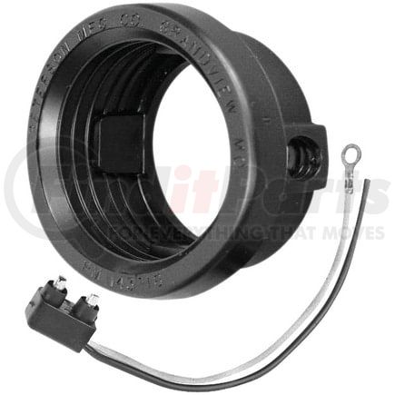 Peterson Lighting 143-18K Black Open Back Grommet for 2.5" Round Clearance Light, 3.27" OAD, with Plug