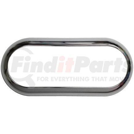 Peterson Lighting B423-11 Bright Chrome Decorative Turn Signal Light Bezel, Oval, 7.88" x 3.63", Bulk Pack