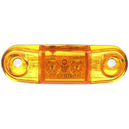 Peterson Lighting M168A 2.6" x 0.75" Oblong 2-LED Amber Clearance/Marker Light, Stripped Wire, Bulk Pack