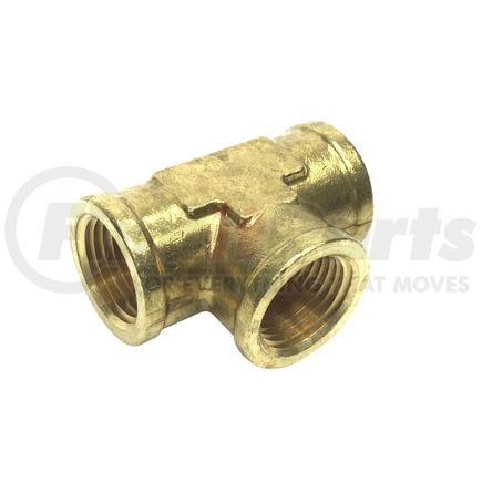 Tectran 88061 Air Brake Air Line Tee - Brass, 1/2 inches Pipe Thread, Forged