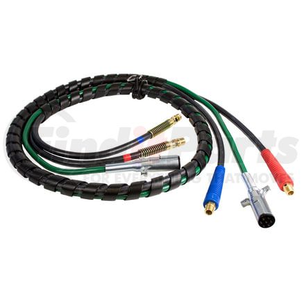 Tectran 169127S AIRPOWER LINE 12FT - 3-IN-ONE - INDUSTRY GRADE - BLACK HOSES