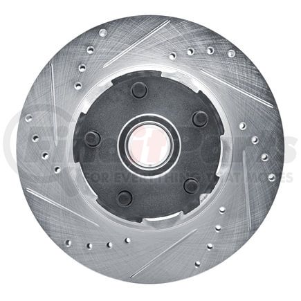 Dynamic Friction Company 631-54040L Brake Rotor - Drilled and Slotted - Silver